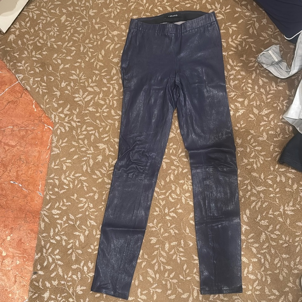 J Brand navy leather pant
